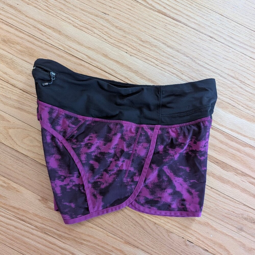 EUC Lululemon Run Times Short 4-way Stretch Breezie Regal Plum Black Women's 6 S - Picture 4 of 8
